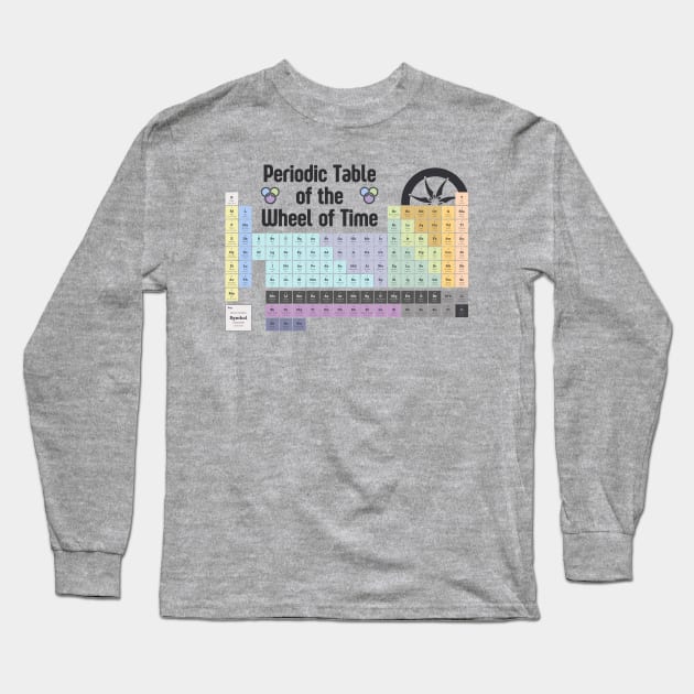 The Periodic Table of WoT Long Sleeve T-Shirt by Ta'veren Tavern